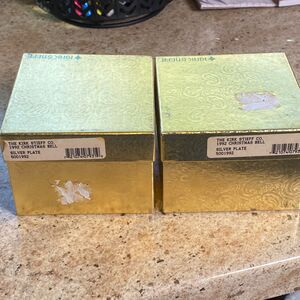 Lot of 2 Kirk Stieff 1992 Musical Christmas Bells Silver Plate Joy to the World